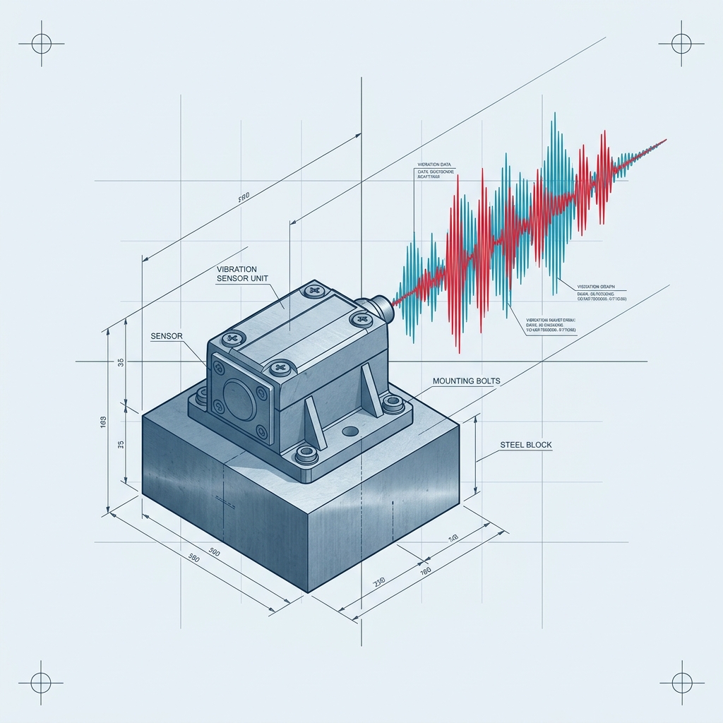 Sensor de Vibraciones Badiroq y espectro de frecuencia